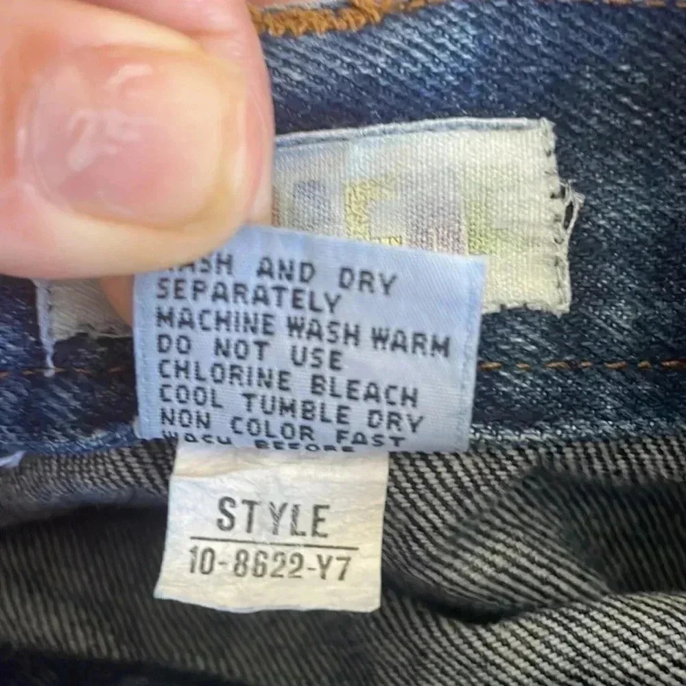 Vintage Y2K Jordache MIDI Denim Skirt Front Slit Sz 9/10 - Picture 5 of 7